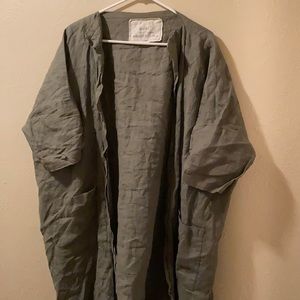 Not Perfect Linen Green Jacket